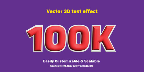 Luxury 3D 100K Editable Text Template EPS File