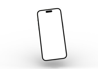 High-quality image of a modern smartphone with a blank screen, perfect for app presentations or website mockups.