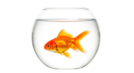 solitary goldfish in glass bowl contemplative pet peaceful scene