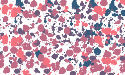 Large collection of colorful detailed ink splats