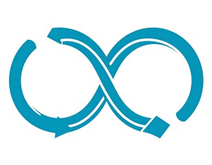 Abstract infinity loop symbolizing continuity and ongoing cyclical processes