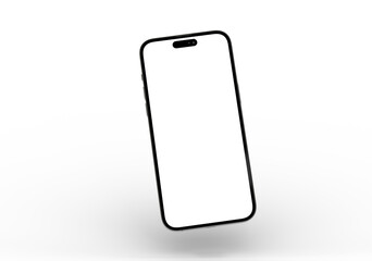 High-quality stock photo of a modern smartphone with a blank screen, perfect for app presentations or website designs.