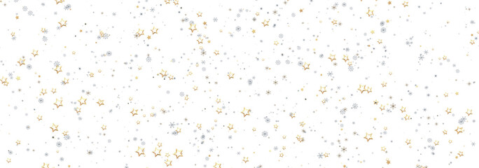 Festive background with gold and silver stars. Perfect for holidays, celebrations, and more.