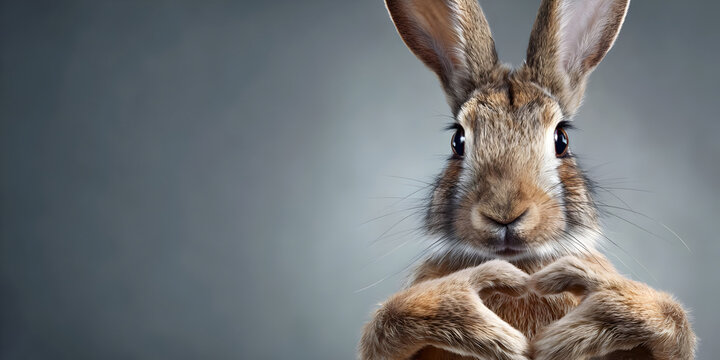 Paws of Affection: The Heartfelt Hare, ai generated.