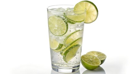 lemon-lime-soda-in-clear-glass-with-lime-slices---