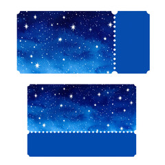 チケット・クーポン券のフレームセット　星空