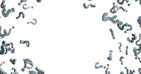 question marks, original 3d illustration