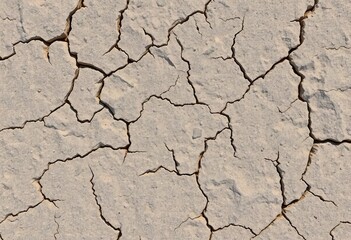 Fototapeta premium Rough, weathered stone surface with visible grains and crevices, macro, rock texture
