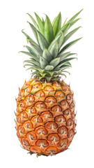 Fototapeta premium Ripe pineapple isolated on transparent background