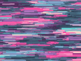 Abstract digital art with horizontal lines of vibrant colors