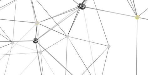 Obraz premium Stock photo of an abstract network connection with nodes and lines. Ideal for technology, communication, and connection concepts.