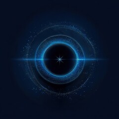 Fototapeta premium galactic ring with star center cosmic abstract logo