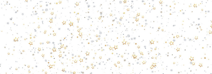 Sparkling holiday background with gold and silver stars. Perfect for cards, invitations, and more!