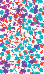 Large colorful ink splats vector pack