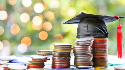 Cost of Education: Students Reviewing Tuition Bills, Budget Charts & Expense Trackers &ndash; Visualizing Fees, Scholarships & Financial Planning for Learning Costs in Educational Scenes