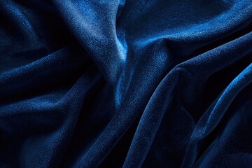 Deep indigo velvet folds