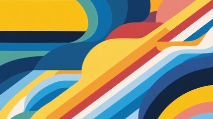 Abstract colorful waves in vibrant hues creating a dynamic visual effect, ideal for backgrounds