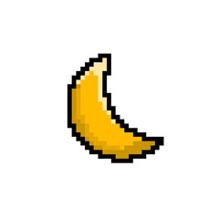 Fototapeta premium 8 bit crescent moon icon