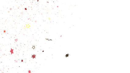 Stars - Holiday golden decoration, glitter frame isolated -