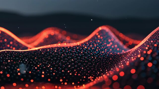 Colorful waves of light form intricate patterns, showcasing a stunning visual display in a dark environment, captivating viewers with motion.