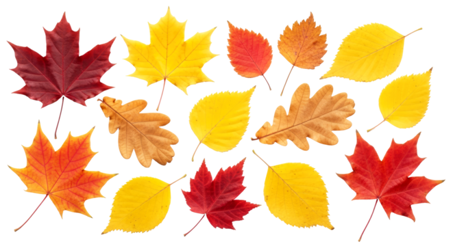 vibrant autumn leaves collection perfect for fall designs seasonal projects