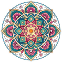 Creative floral mandala design