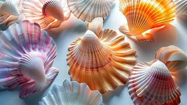 vibrant pasta shells in close-up