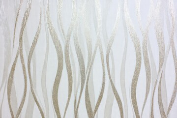 Abstract Geometric Pattern With Flowing Lines In Silver And Gray Tones