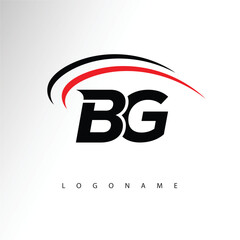 BG Modern Minimalist Letter Monogram Logo - Sleek Stylish Branding & Visual Identity Design