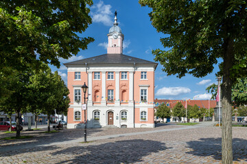 Rathaus von Templin im Sommer