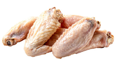 Raw Chicken Wings Isolate on Transparent Background, cutout, png