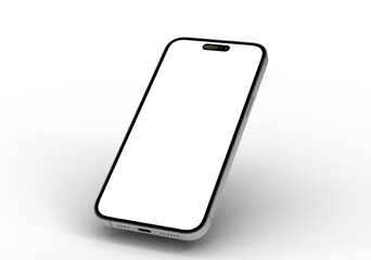 High-quality photo of a modern smartphone with a blank screen, perfect for app presentations or website mockups.