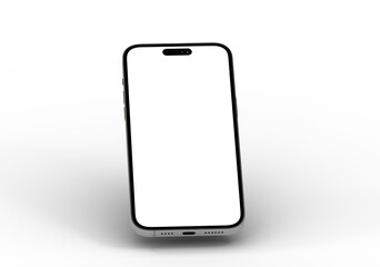 High-quality image of a modern smartphone with a blank screen, perfect for app presentations or website mockups.