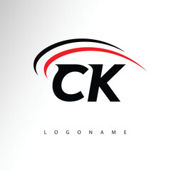 CK Modern Minimalist Letter Monogram Logo - Sleek Stylish Branding & Visual Identity Design