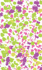 Large collection of colorful detailed ink splats