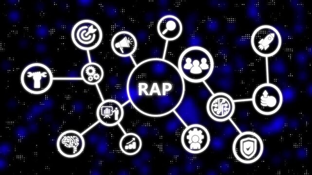 RAR Robotic process automation innovation technology concept. Business, technology, internet and networking concept.