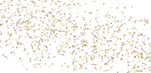 High-resolution image of falling confetti. Perfect for festive designs, backgrounds, and celebrations.