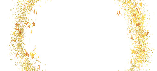 Sparkling gold stars and glitter on white. Perfect for holidays, celebrations, and more!