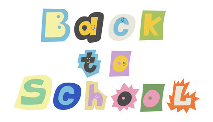 back to school in doodle style in vector. elements for decor postcard design print sticker poster background