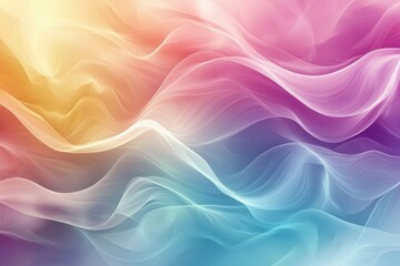 A colorful abstract background featuring flowing wavy shapes and vibrant colors