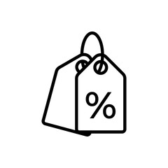 Flat Vector Percent Icon for Discount, Promotion, and Price Design