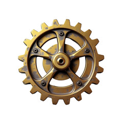 Rugged mechanical gear shows intricate details, exuding strength and reliable engineering
