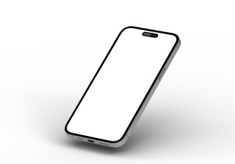High-quality image of a modern smartphone with a blank screen, perfect for app presentations or website mockups.