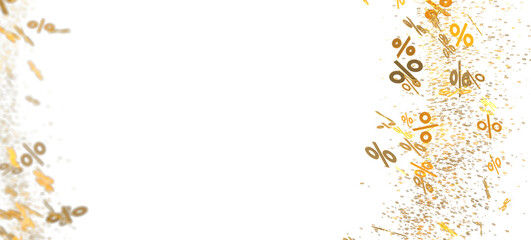 Abstract background with gold percentage signs. Perfect for sale banners, promotions, and marketing materials.