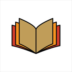 open book vector icon line template