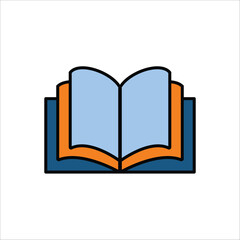 open book vector icon line template