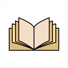 open book vector icon line template