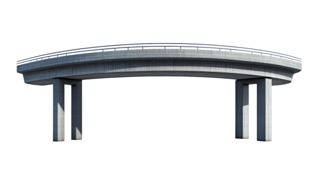 bridge over the road on transparent background