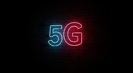 5G Neon Glow: High-Speed Connectivity