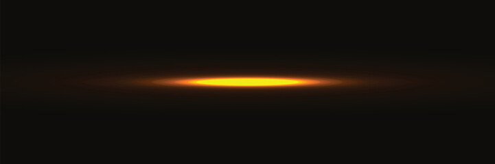 Orange light flare, flash light streak ray